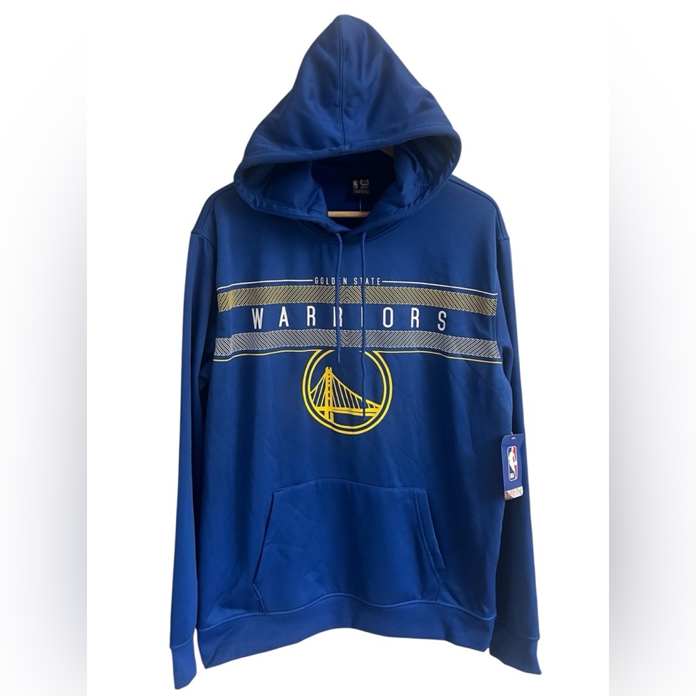 NWT NBA Ultra Game Golden State Warriors Blue Pullover Hoodie Sz L